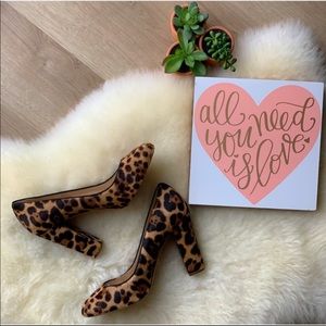 J.Crew Stella Leopard Calf Hair Heel